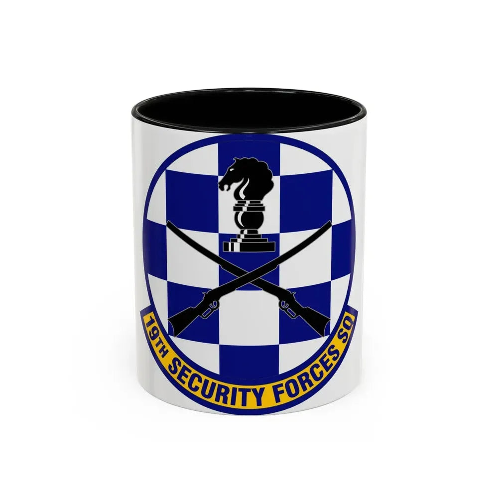 19 Security Forces Squadron AMC (U.S. Air Force) Accent Coffee Mug 11oz Black - Go Mug Yourself