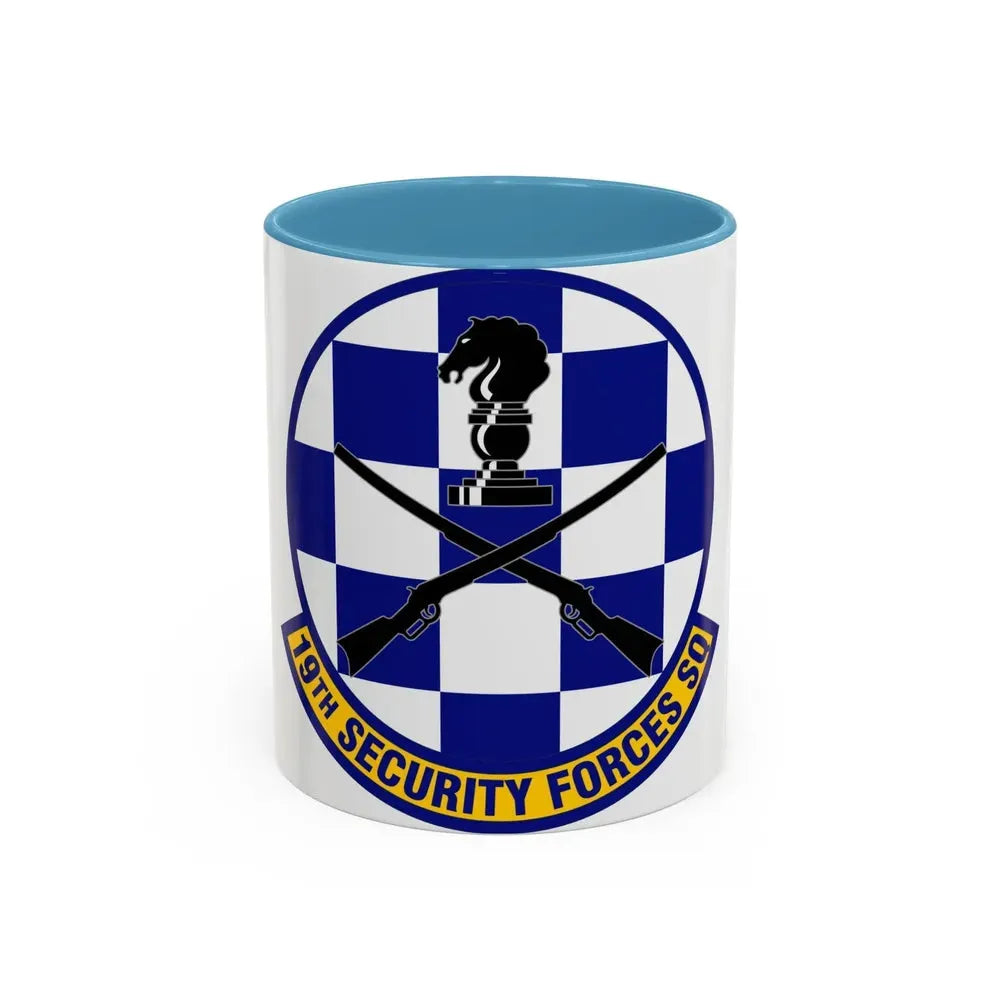 19 Security Forces Squadron AMC (U.S. Air Force) Accent Coffee Mug 11oz Light Blue - Go Mug Yourself