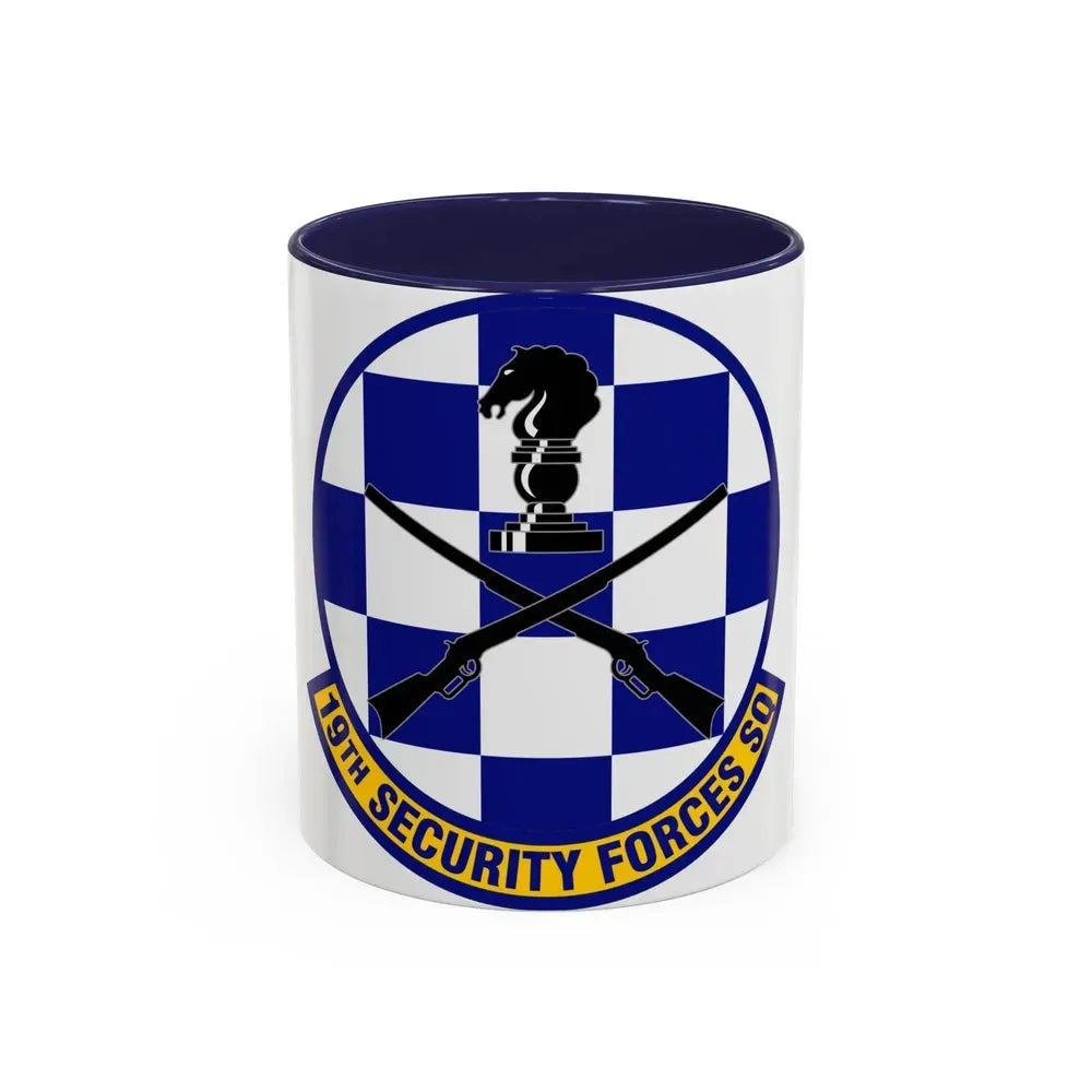 19 Security Forces Squadron AMC (U.S. Air Force) Accent Coffee Mug 11oz Navy - Go Mug Yourself
