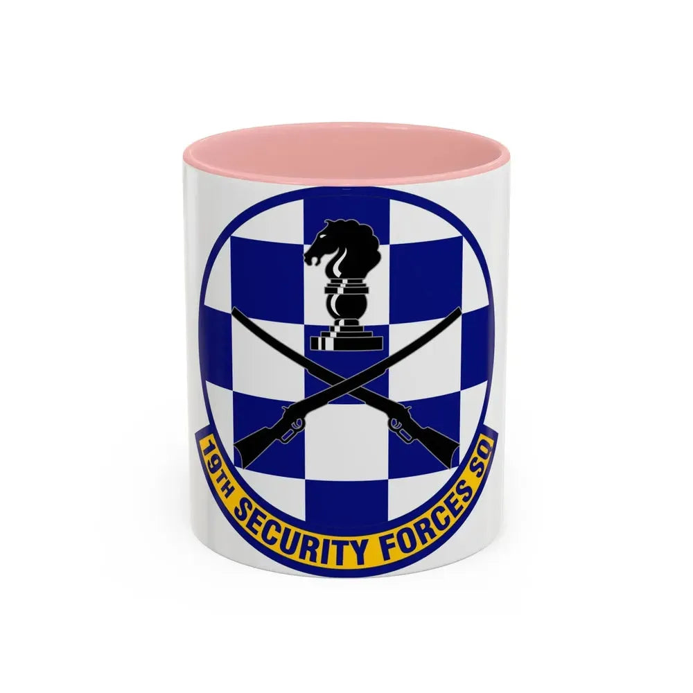 19 Security Forces Squadron AMC (U.S. Air Force) Accent Coffee Mug 11oz Pink - Go Mug Yourself