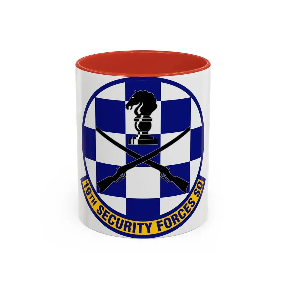 19 Security Forces Squadron AMC (U.S. Air Force) Accent Coffee Mug 11oz Red - Go Mug Yourself
