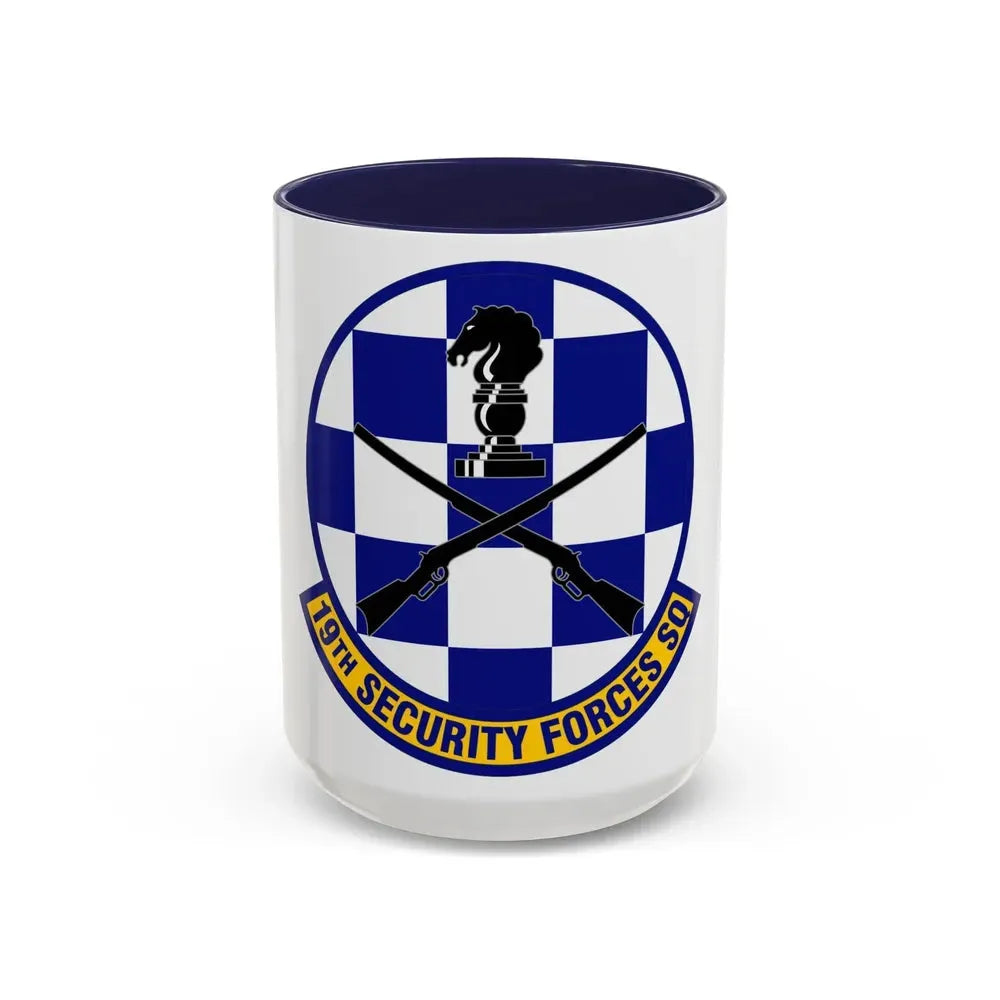 19 Security Forces Squadron AMC (U.S. Air Force) Accent Coffee Mug 15oz Navy - Go Mug Yourself