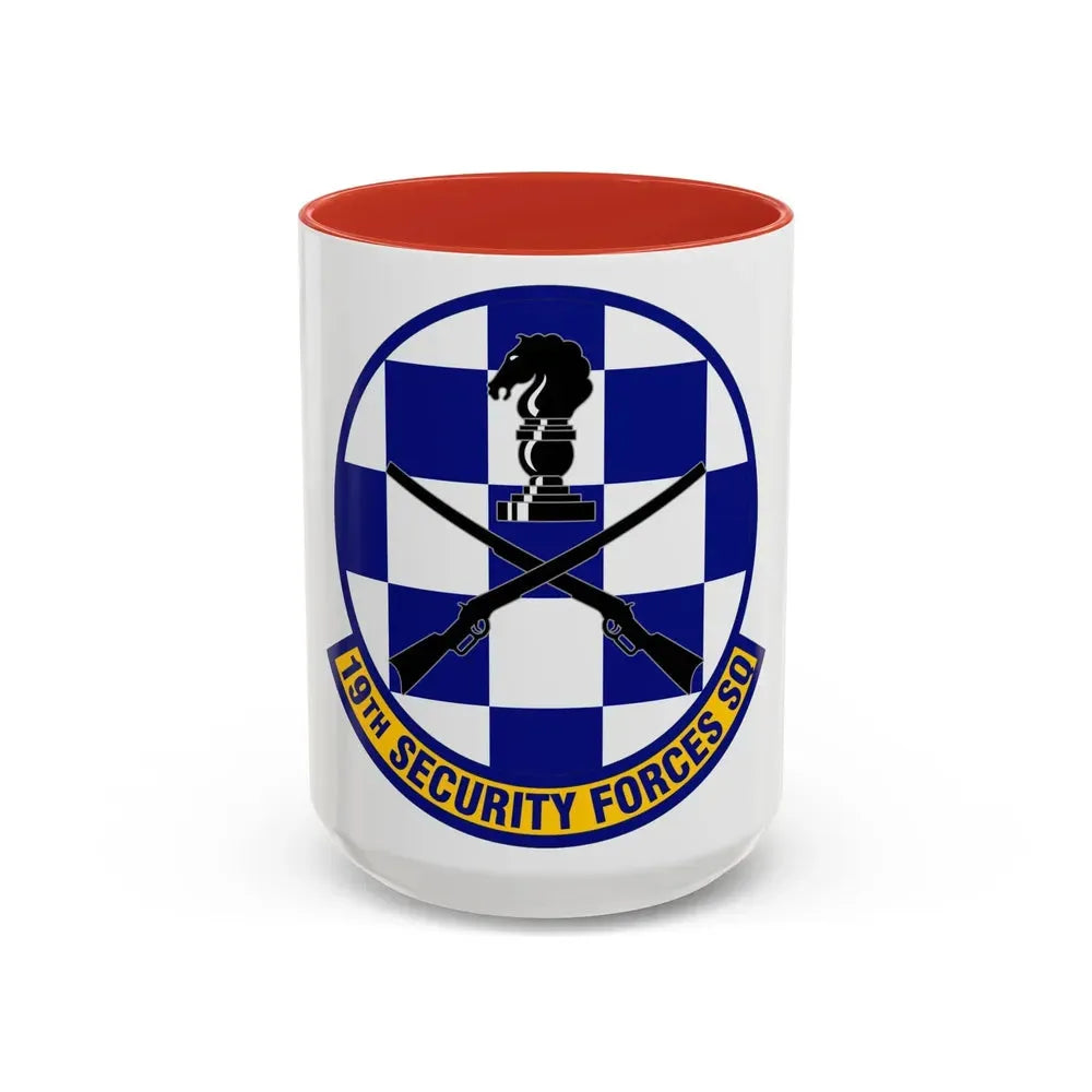 19 Security Forces Squadron AMC (U.S. Air Force) Accent Coffee Mug 15oz Red - Go Mug Yourself