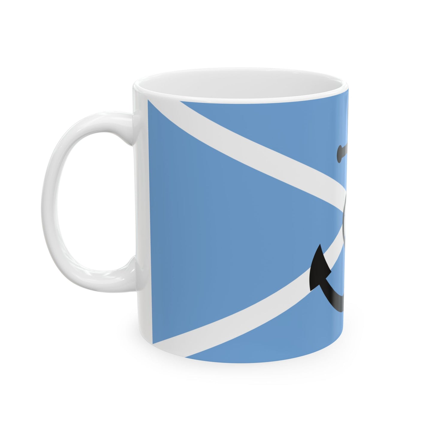 House flag of the Argentine Shipping Lines Company ELMA (Argentina) White Coffee Mug