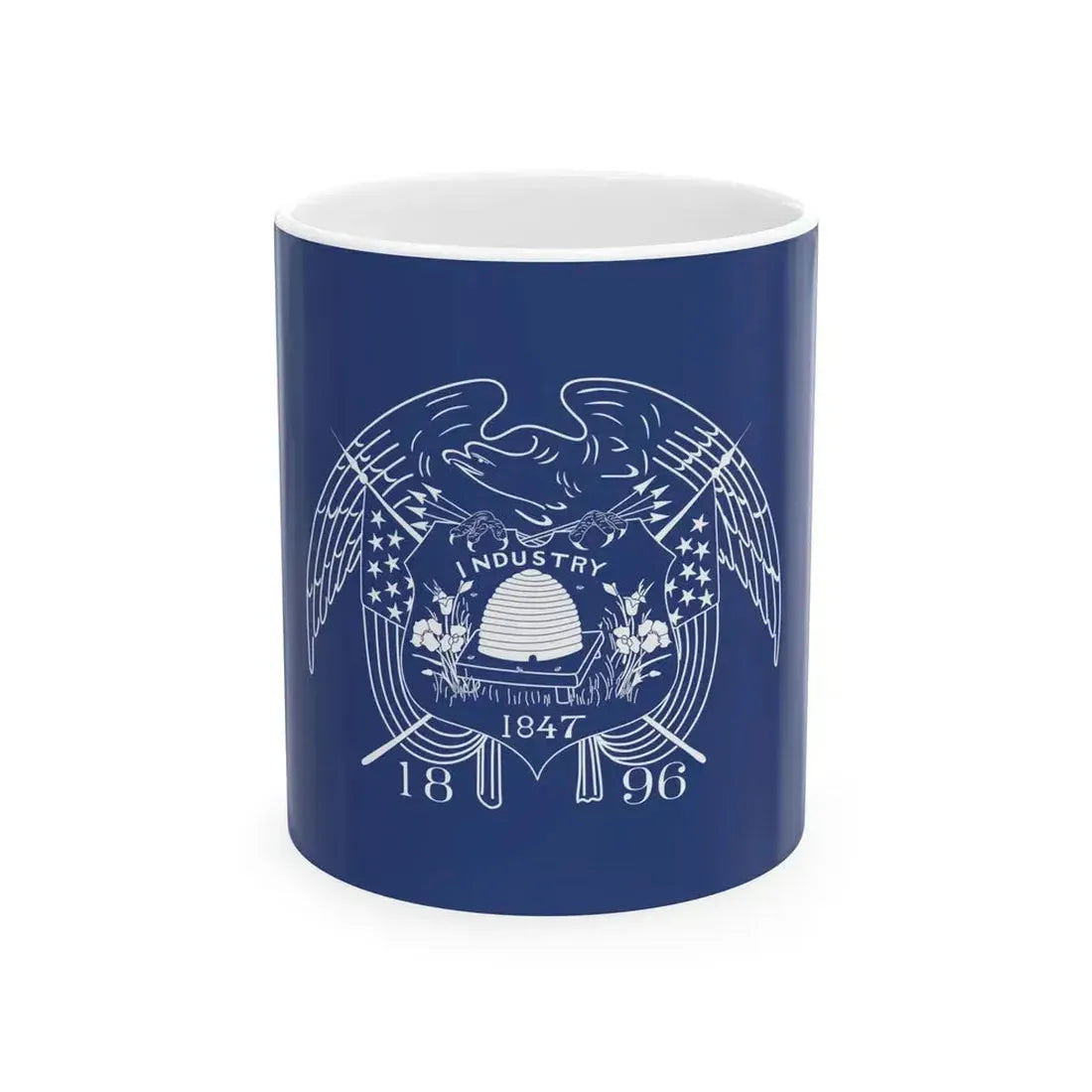 1903-1909 Utah Governors Flag (United States) White Coffee Mug 11oz - Go Mug Yourself