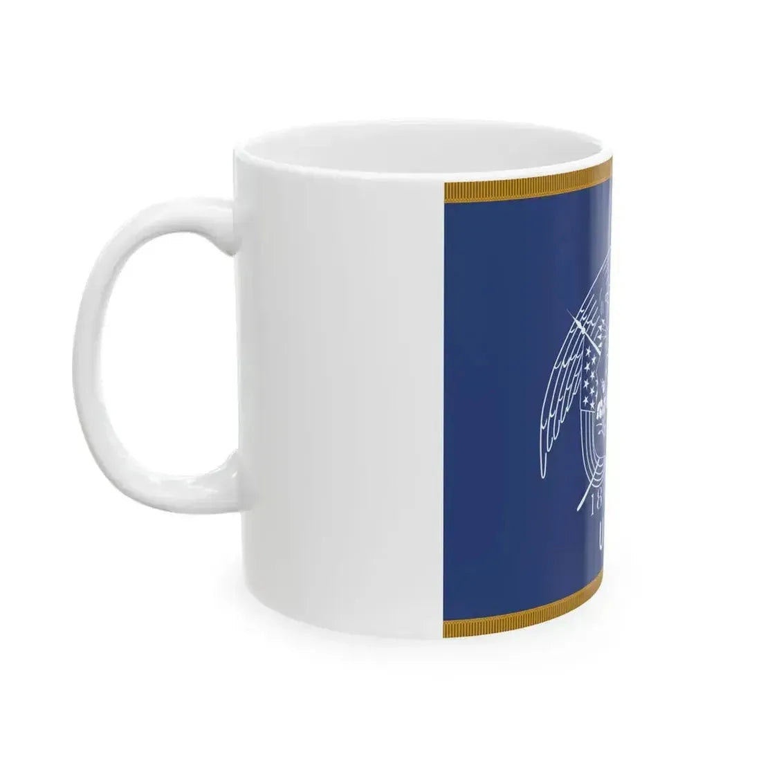 1909-1911 Utah Governors Flag with Utah added (United States) White Coffee Mug - Go Mug Yourself