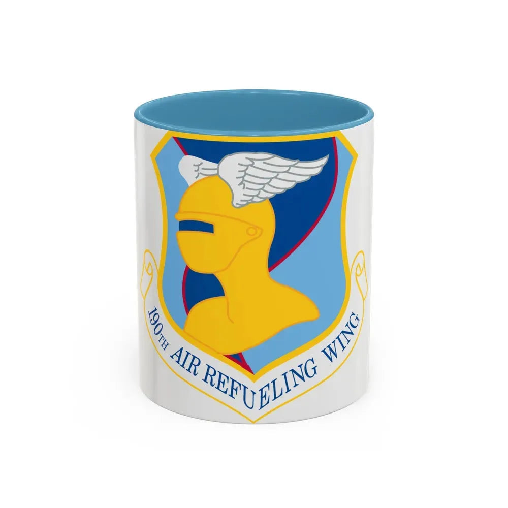 190th Air Refueling Wing (U.S. Air Force) Accent Coffee Mug 11oz Light Blue - Go Mug Yourself