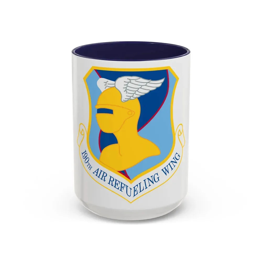 190th Air Refueling Wing (U.S. Air Force) Accent Coffee Mug 15oz Navy - Go Mug Yourself