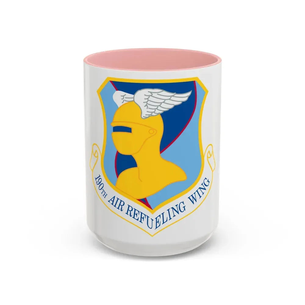 190th Air Refueling Wing (U.S. Air Force) Accent Coffee Mug 15oz Pink - Go Mug Yourself