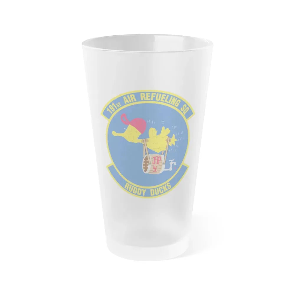 191 Air Refueling Squadron (U.S. Air Force) Frosted Pint Glass 16oz Default Title - Go Mug Yourself
