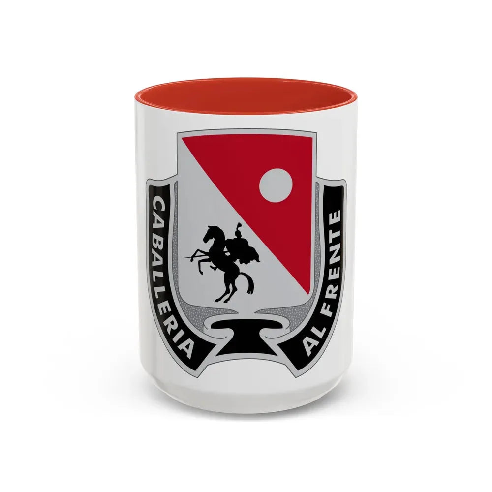 192 Cavalry Regiment (U.S. Army) Accent Coffee Mug 15oz Red - Go Mug Yourself