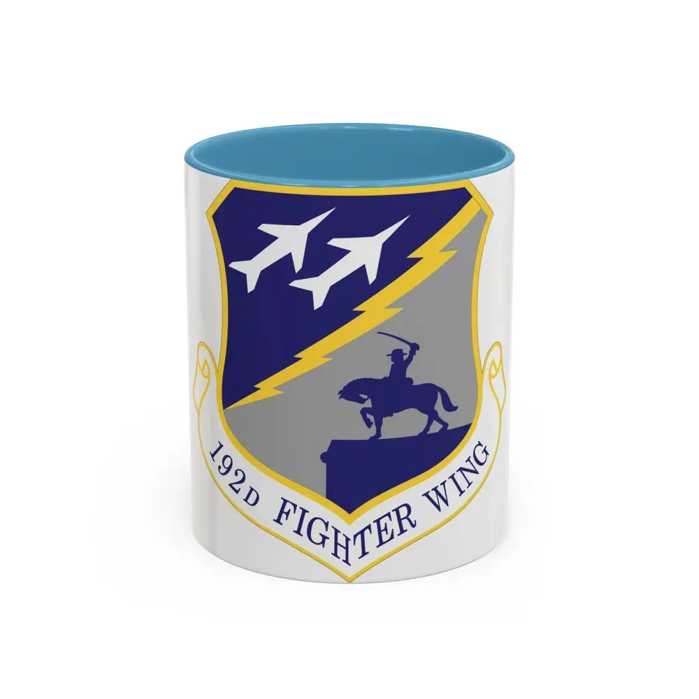 192nd Wing (U.S. Air Force) Accent Coffee Mug 11oz Light Blue - Go Mug Yourself