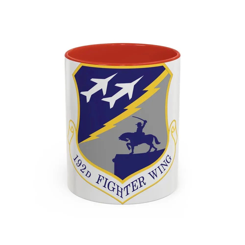 192nd Wing (U.S. Air Force) Accent Coffee Mug 11oz Red - Go Mug Yourself