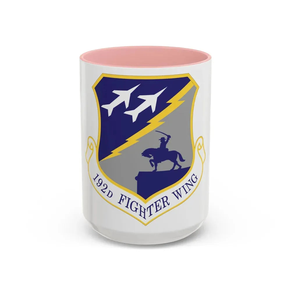 192nd Wing (U.S. Air Force) Accent Coffee Mug 15oz Pink - Go Mug Yourself