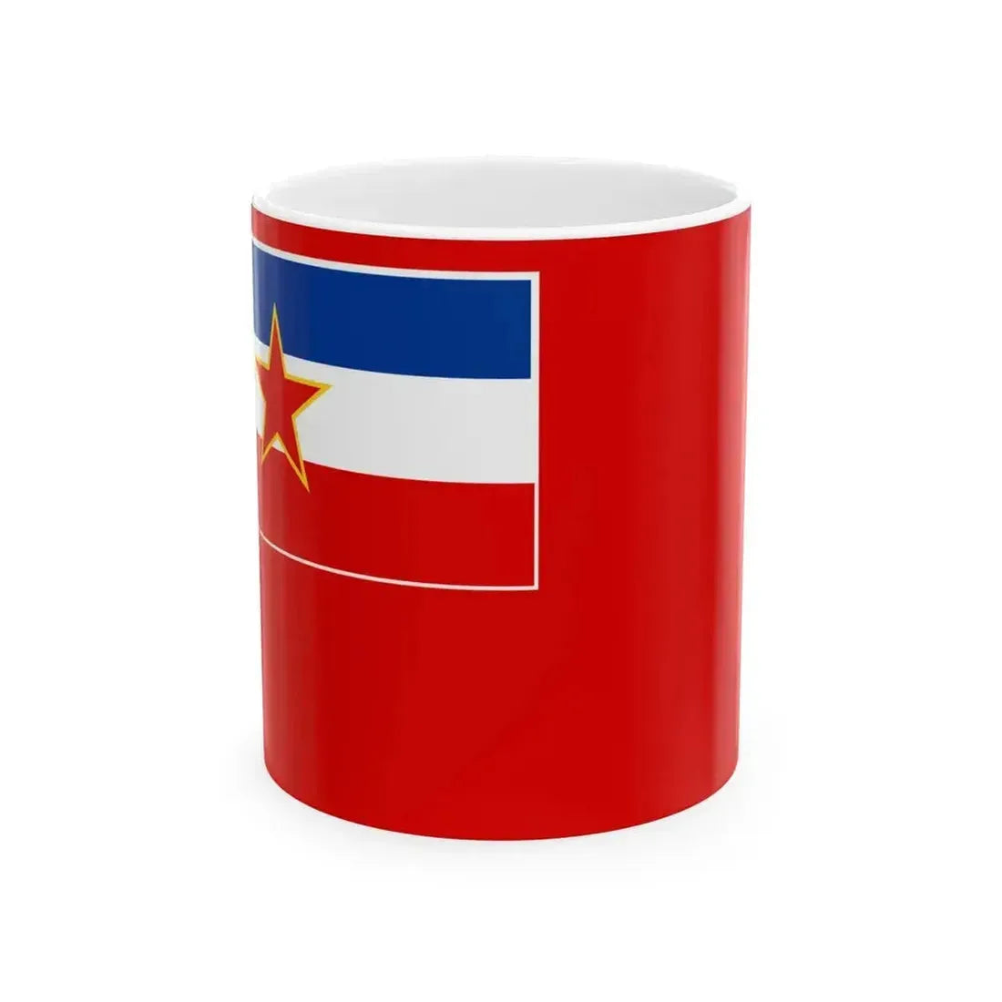 1947 Proposed Flag of the Peoples Republic of Bosnia and Herzegovina (Bosnia and Herzegovina) White Coffee Mug 11oz - Go Mug Yourself