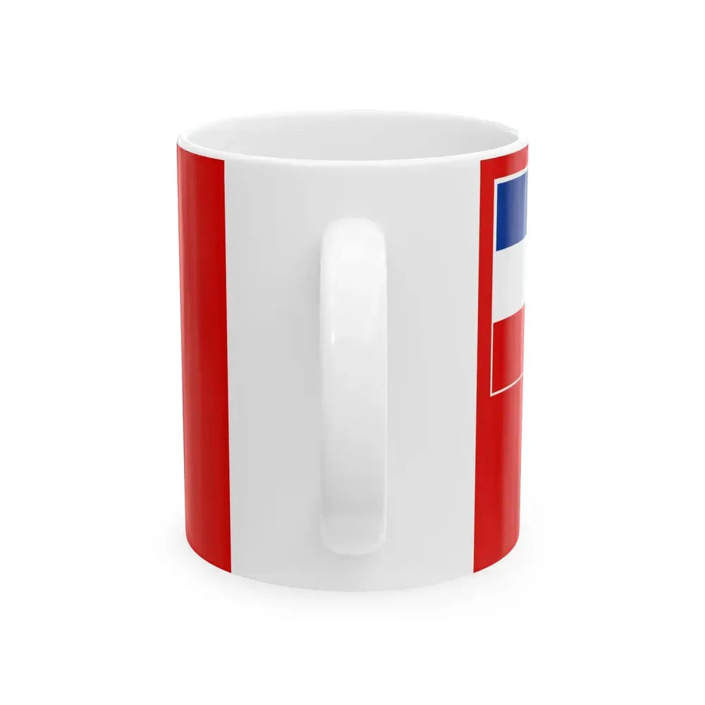 1947 Proposed Flag of the Peoples Republic of Bosnia and Herzegovina (Bosnia and Herzegovina) White Coffee Mug - Go Mug Yourself