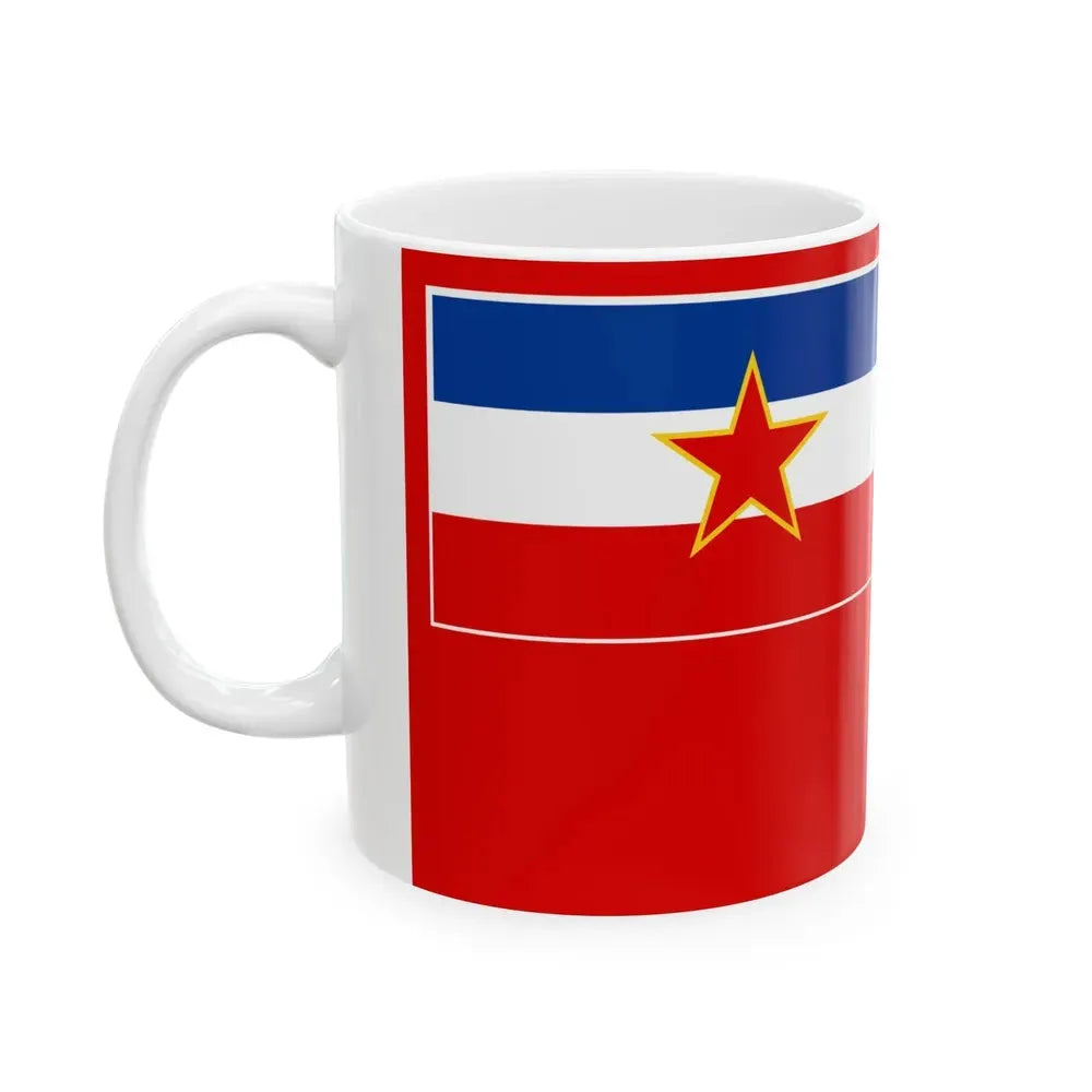 1947 Proposed Flag of the Peoples Republic of Bosnia and Herzegovina (Bosnia and Herzegovina) White Coffee Mug - Go Mug Yourself