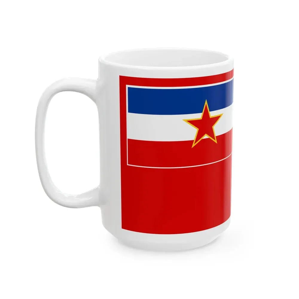 1947 Proposed Flag of the Peoples Republic of Bosnia and Herzegovina (Bosnia and Herzegovina) White Coffee Mug - Go Mug Yourself