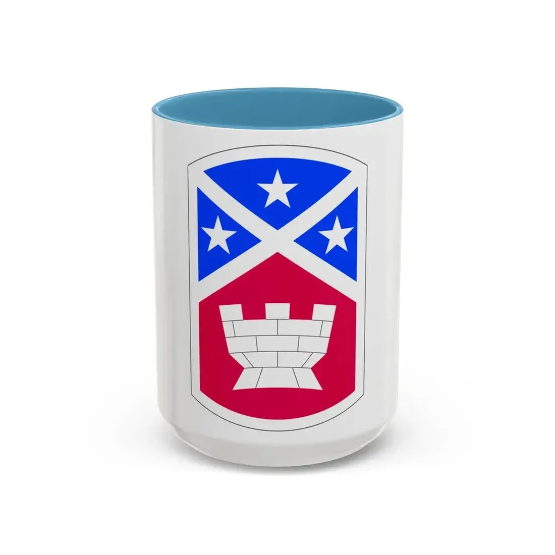 194th Engineer Brigade (U.S. Army) Accent Coffee Mug 15oz Light Blue - Go Mug Yourself