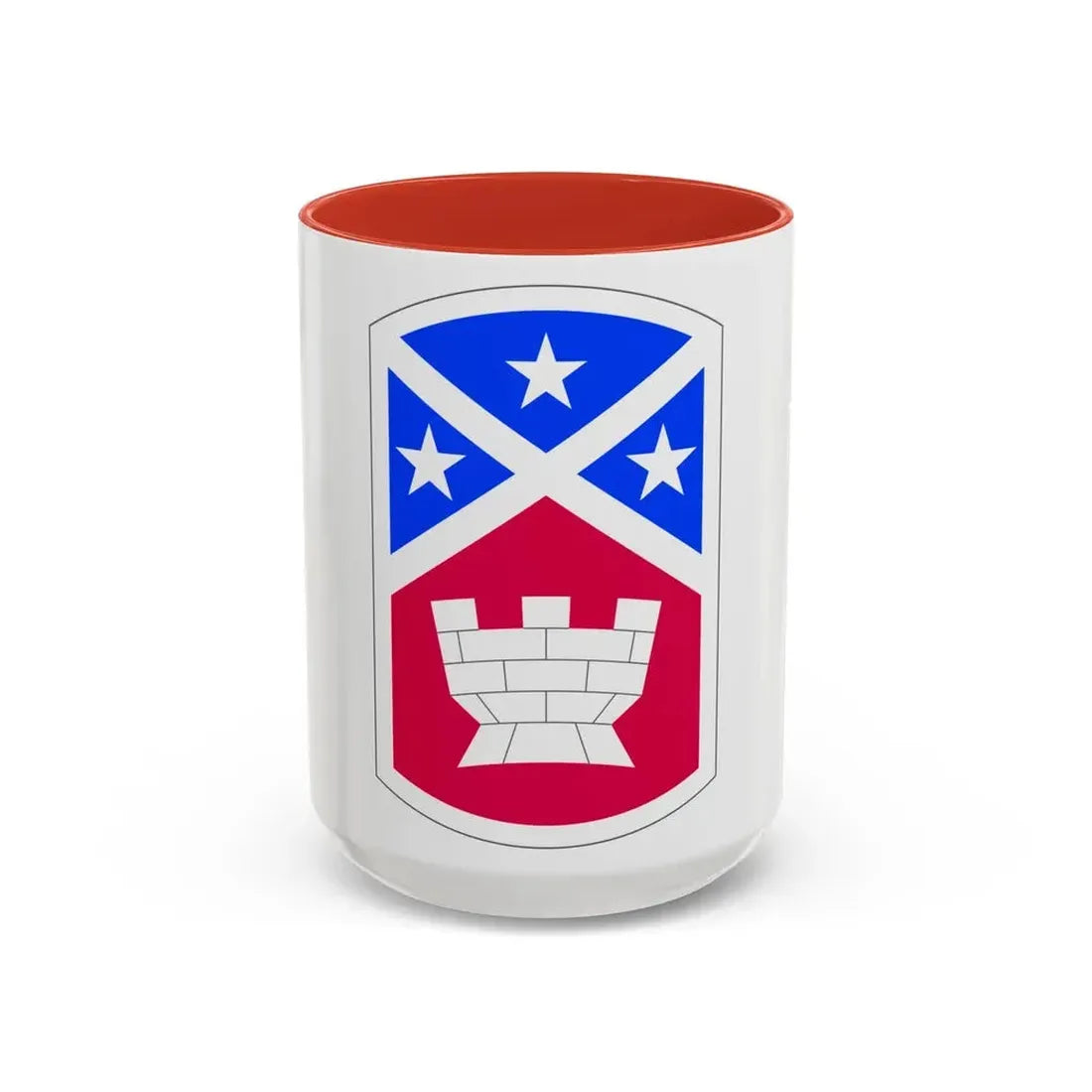 194th Engineer Brigade (U.S. Army) Accent Coffee Mug 15oz Red - Go Mug Yourself