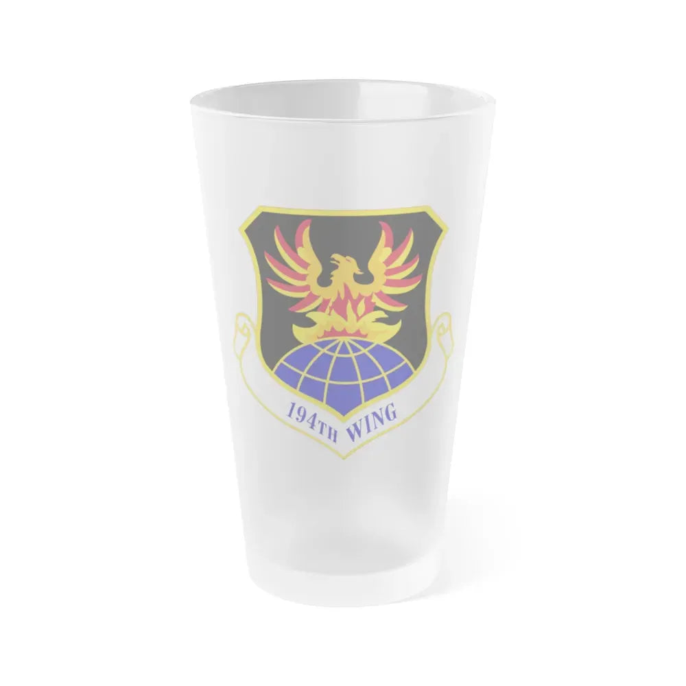 194th Wing (U.S. Air Force) Frosted Pint Glass 16oz - Go Mug Yourself