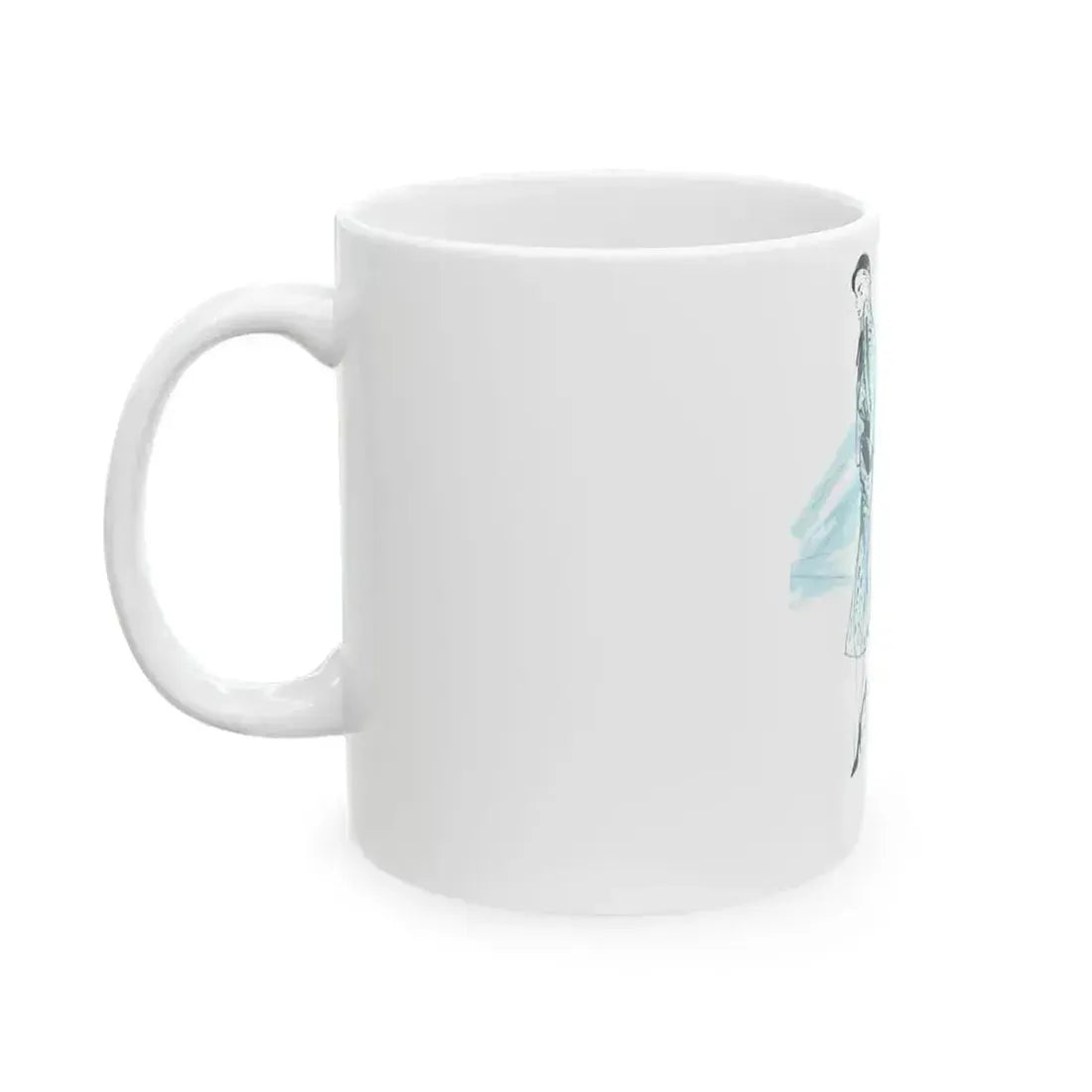 1950 fashion illustration from Woman's Journal - White Coffee Mug - Go Mug Yourself