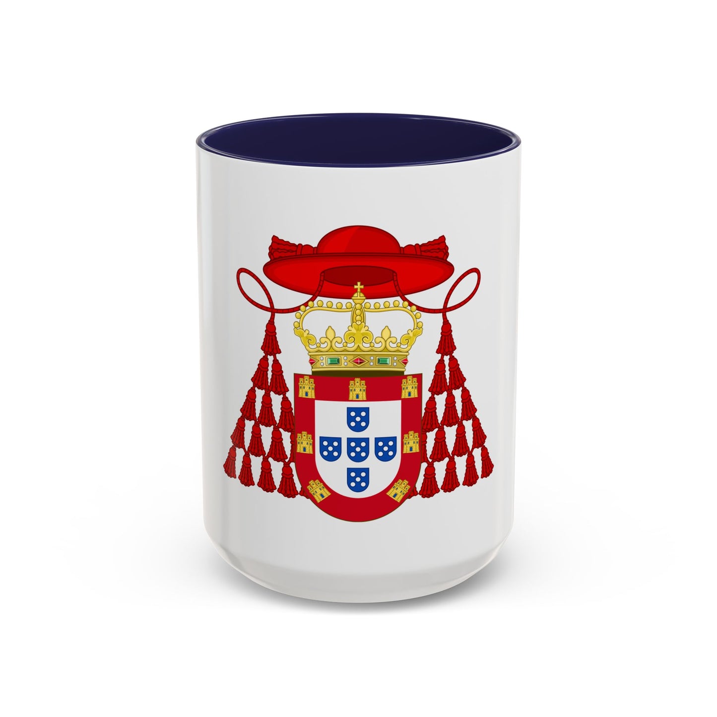 Ornamented Royal Coat of Arms of Cardinal Henry I of Portugal - Accent Coffee Mug