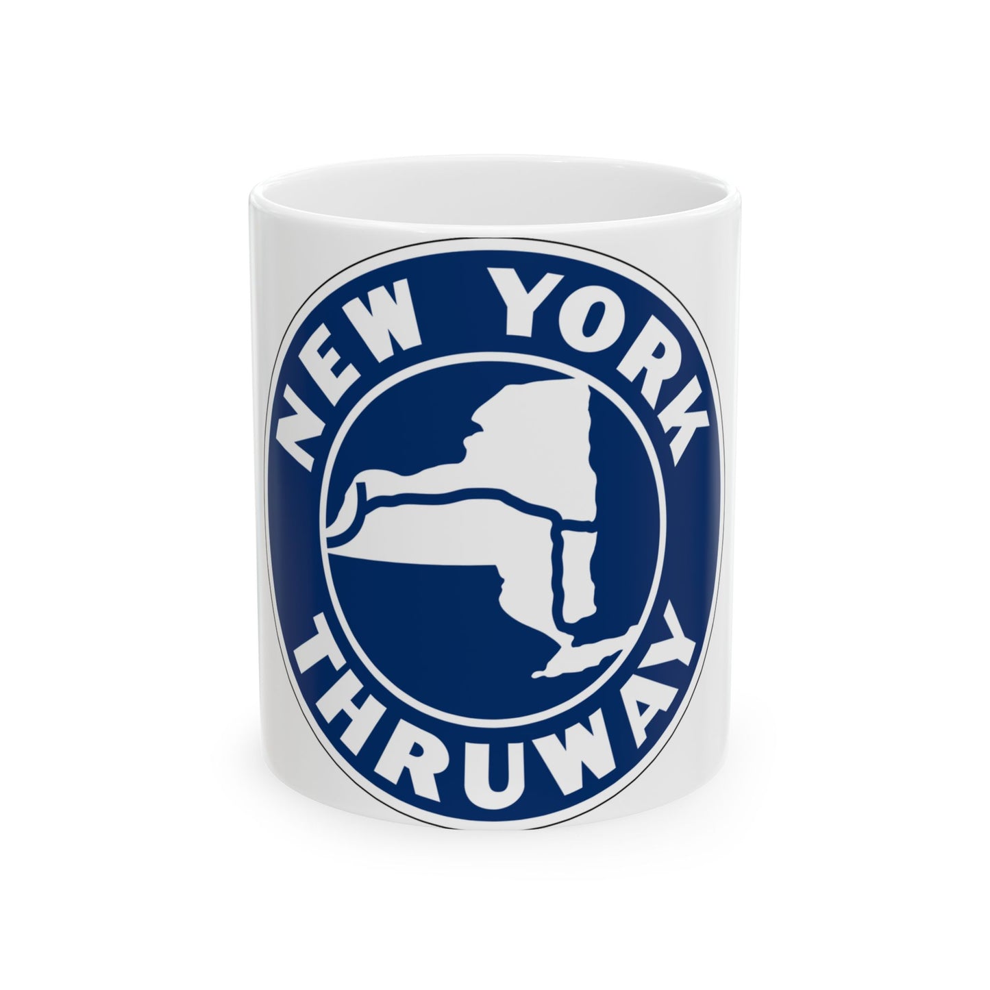 NYS Thruway Sign (New York) (Road Sign) White Coffee Mug