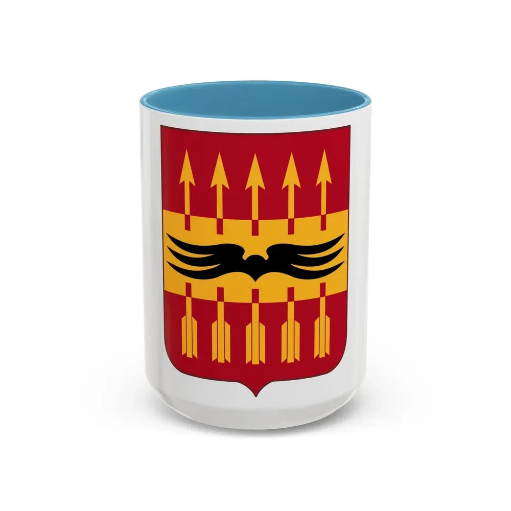 195th Antiaircraft Artillery Battalion v2 (U.S. Army) Accent Coffee Mug 15oz Light Blue - Go Mug Yourself