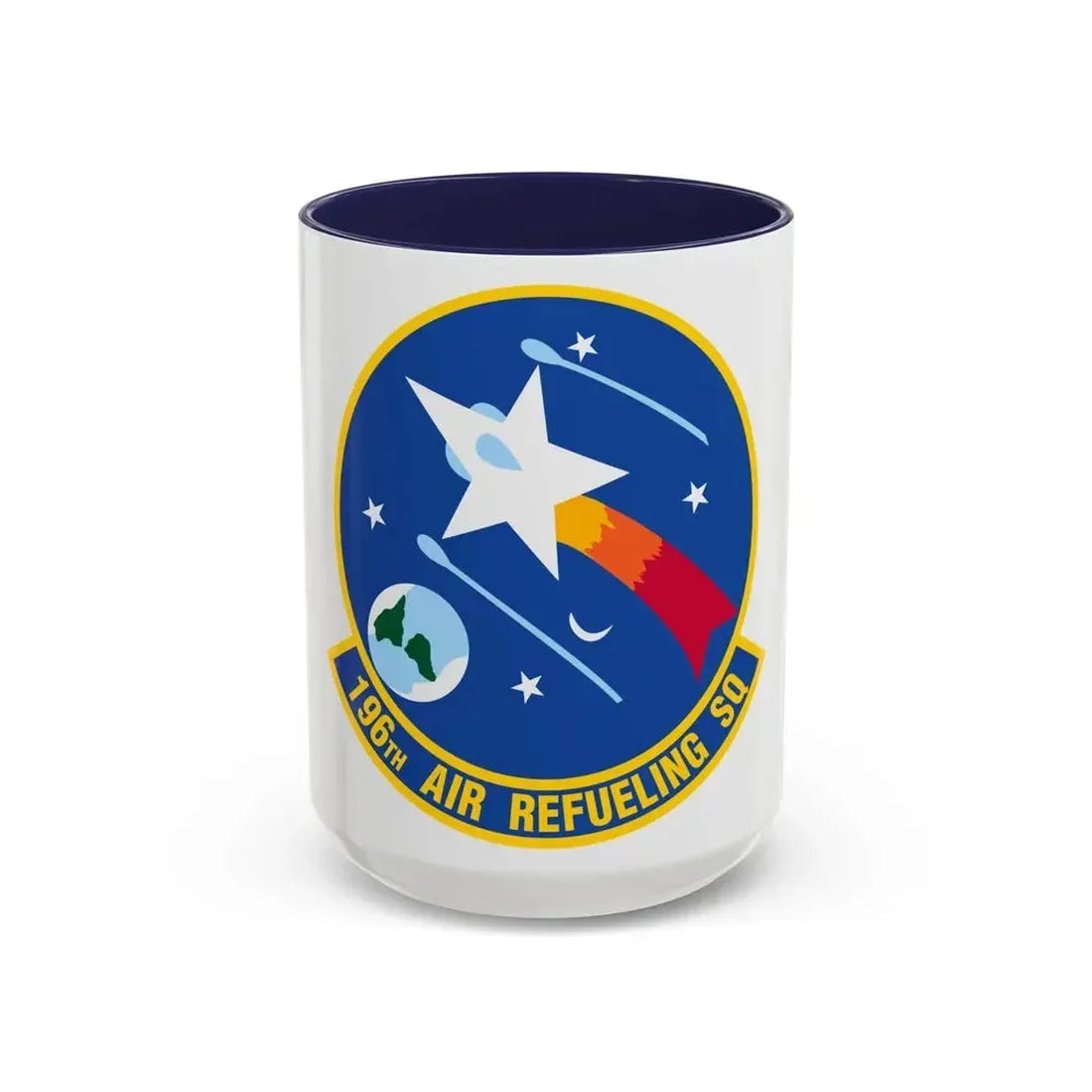 196 Air Refueling Squadron (U.S. Air Force) Accent Coffee Mug 15oz Navy - Go Mug Yourself