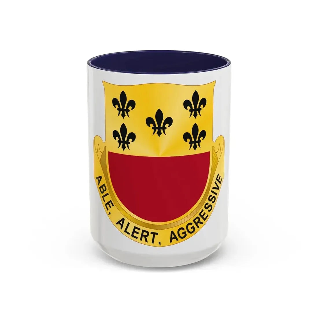 196 Armor Regiment (U.S. Army) Accent Coffee Mug 15oz Navy - Go Mug Yourself