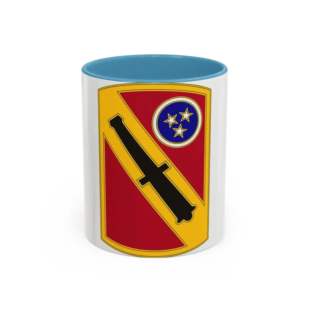 196th Field Artillery Brigade v3 (U.S. Army) Accent Coffee Mug 11oz Light Blue - Go Mug Yourself