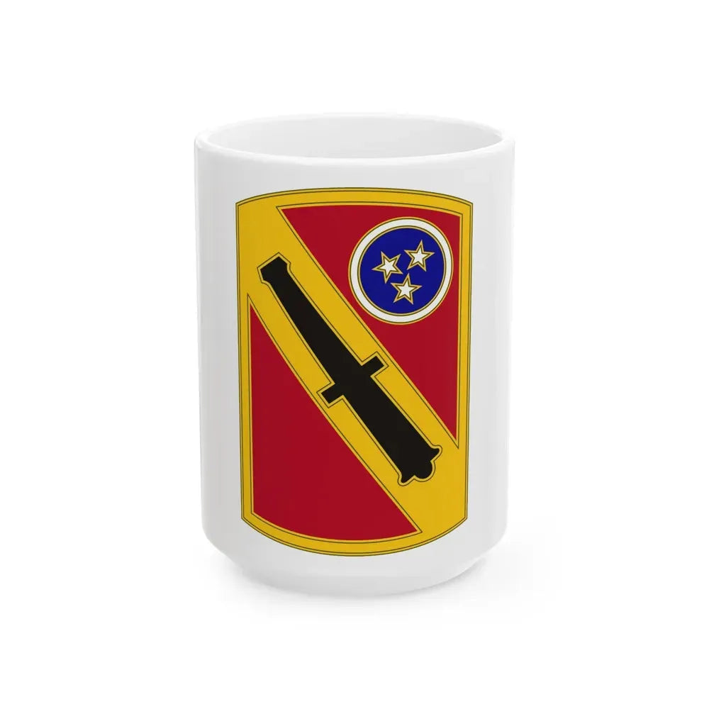 196th Field Artillery Brigade v3 (U.S. Army) White Coffee Mug 15oz - Go Mug Yourself