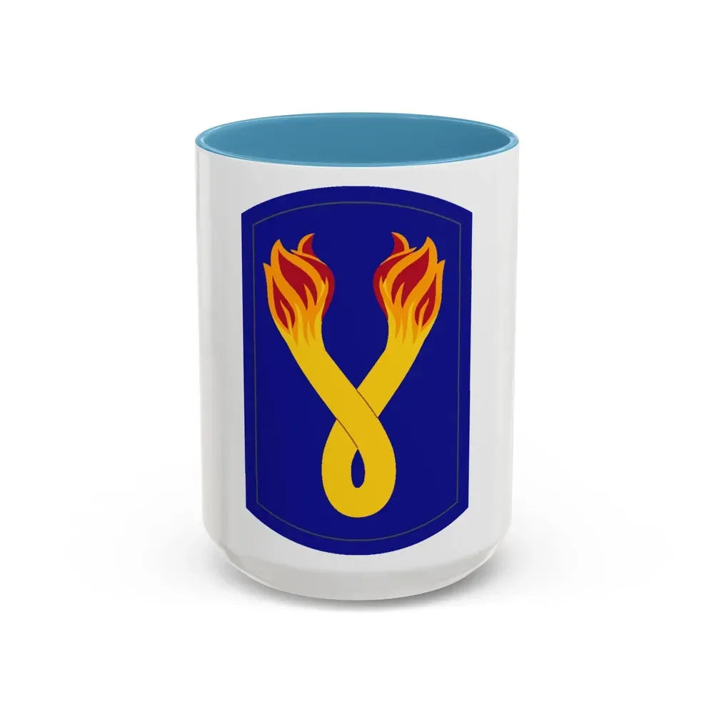 196TH INFANTRY BRIGADE 2 (U.S. Army) Accent Coffee Mug 15oz Light Blue - Go Mug Yourself