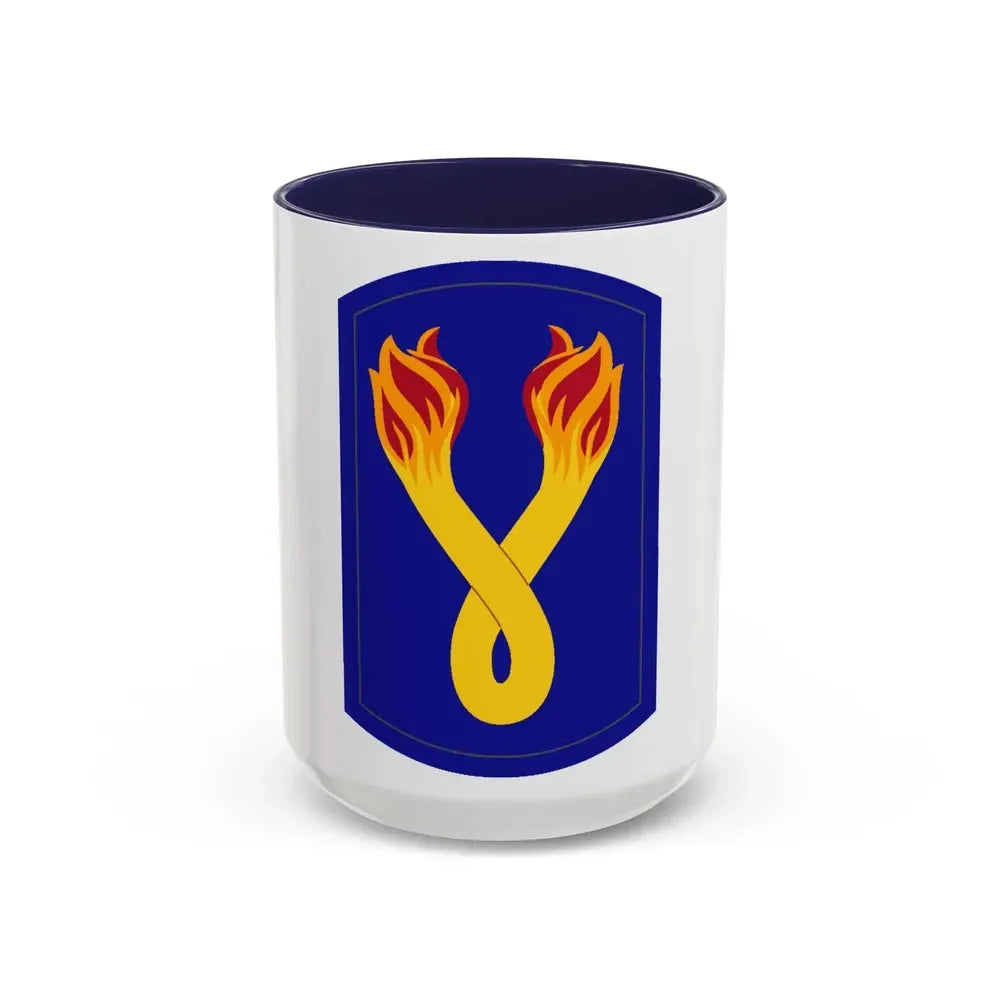 196TH INFANTRY BRIGADE 2 (U.S. Army) Accent Coffee Mug 15oz Navy - Go Mug Yourself
