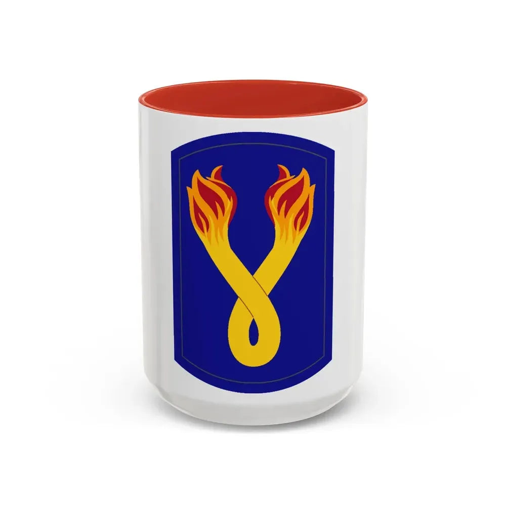 196TH INFANTRY BRIGADE 2 (U.S. Army) Accent Coffee Mug 15oz Red - Go Mug Yourself