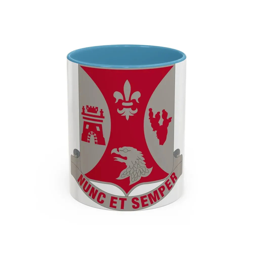 196th Infantry Regiment (U.S. Army) Accent Coffee Mug 11oz Light Blue - Go Mug Yourself