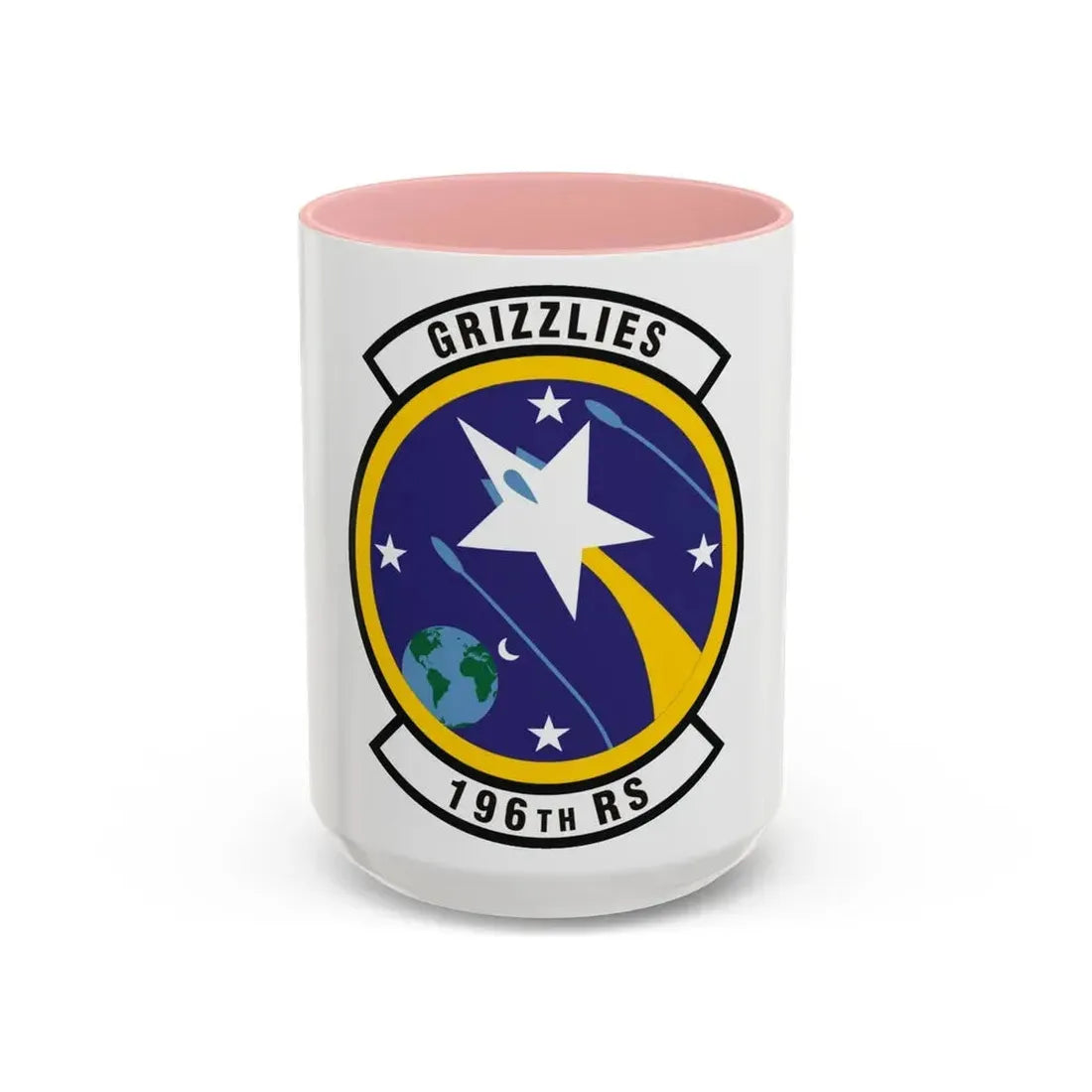 196th Reconnaissance Squadron (U.S. Air Force) Accent Coffee Mug 15oz Pink - Go Mug Yourself