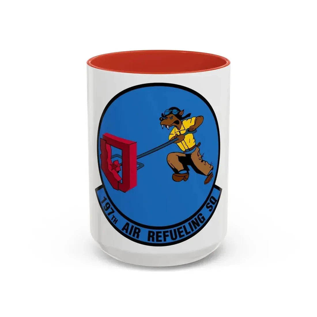 197 Air Refueling Squadron (U.S. Air Force) Accent Coffee Mug 15oz Red - Go Mug Yourself