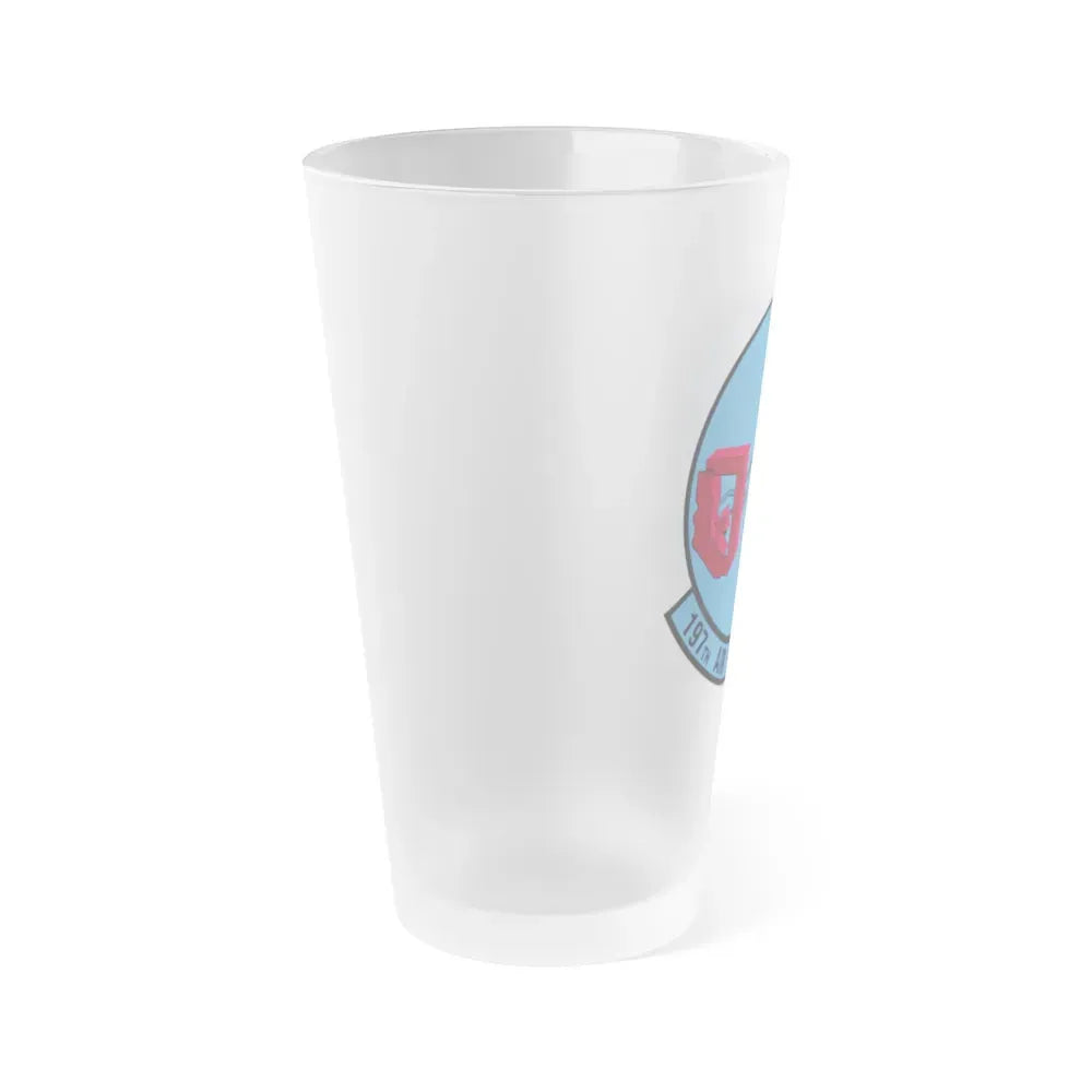 197 Air Refueling Squadron (U.S. Air Force) Frosted Pint Glass 16oz - Go Mug Yourself