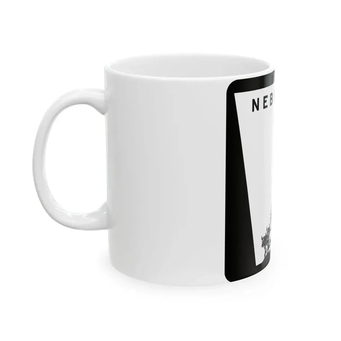 1975 Nebraska Route 1 state highway marker (Nebraska) (Road Sign) White Coffee Mug - Go Mug Yourself