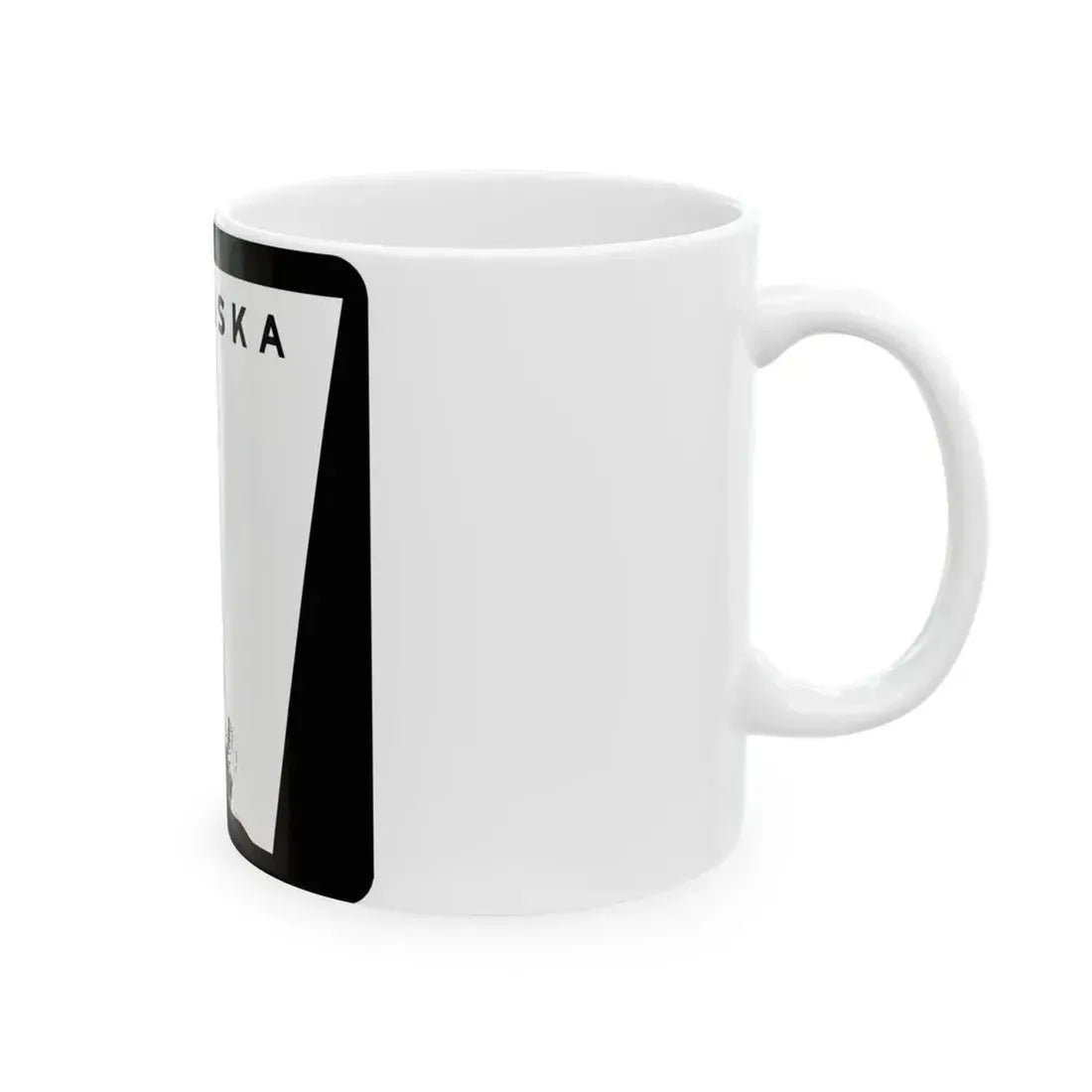 1975 Nebraska Route 1 state highway marker (Nebraska) (Road Sign) White Coffee Mug - Go Mug Yourself