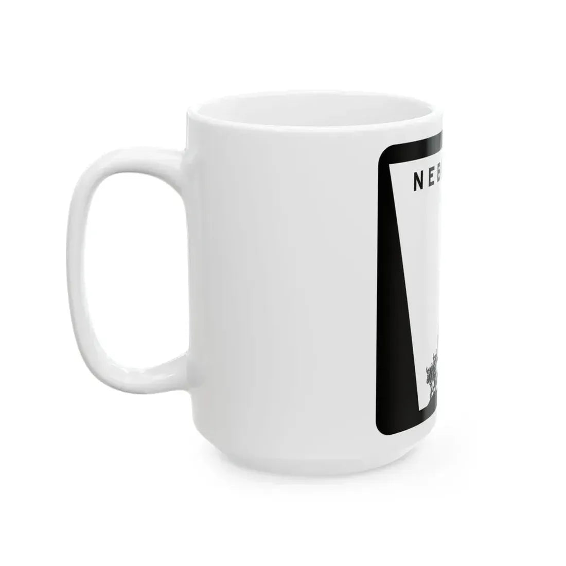 1975 Nebraska Route 1 state highway marker (Nebraska) (Road Sign) White Coffee Mug - Go Mug Yourself