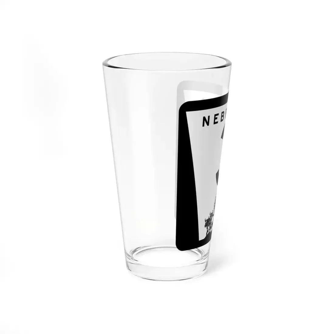 1975 Nebraska Route 3 state highway marker (Nebraska) (Road Sign) Pint Glss 16oz - Go Mug Yourself