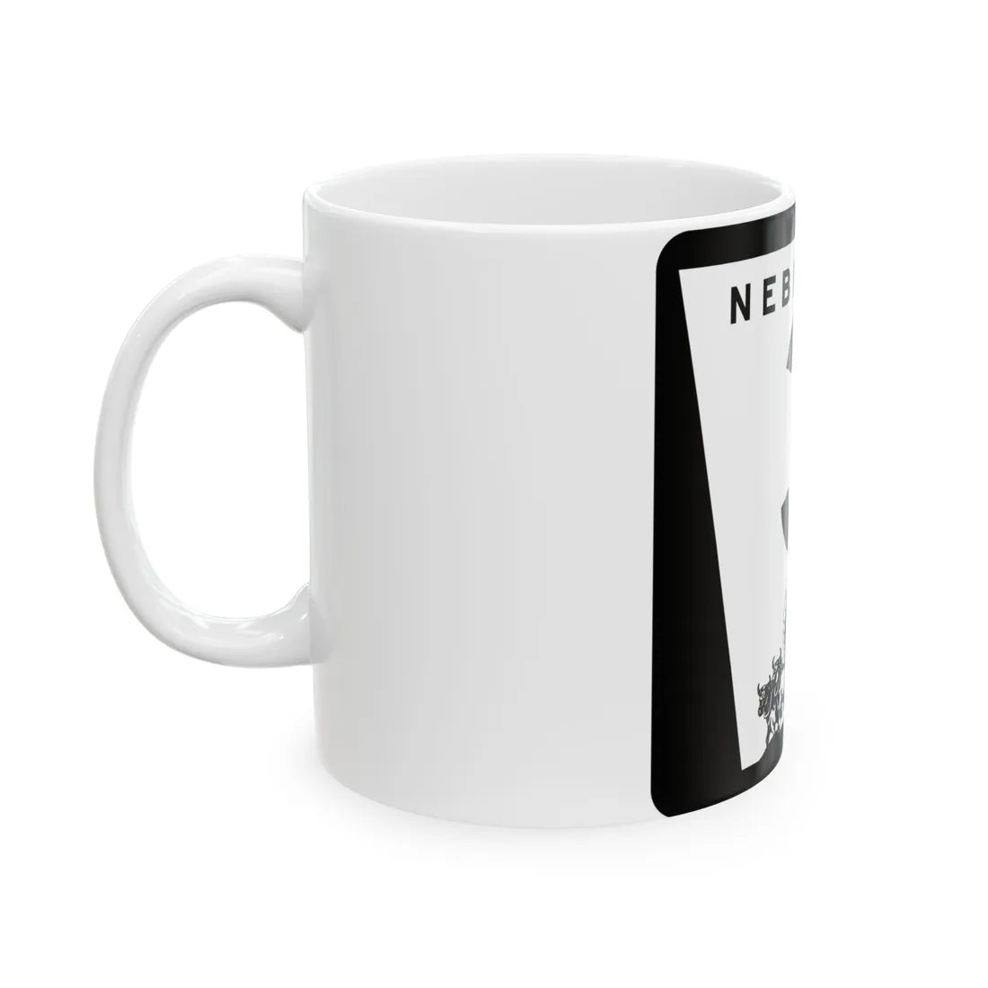1975 Nebraska Route 3 state highway marker (Nebraska) (Road Sign) White Coffee Mug - Go Mug Yourself