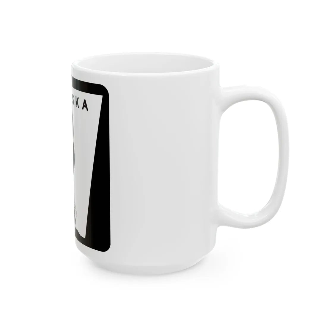 1975 Nebraska Route 3 state highway marker (Nebraska) (Road Sign) White Coffee Mug - Go Mug Yourself