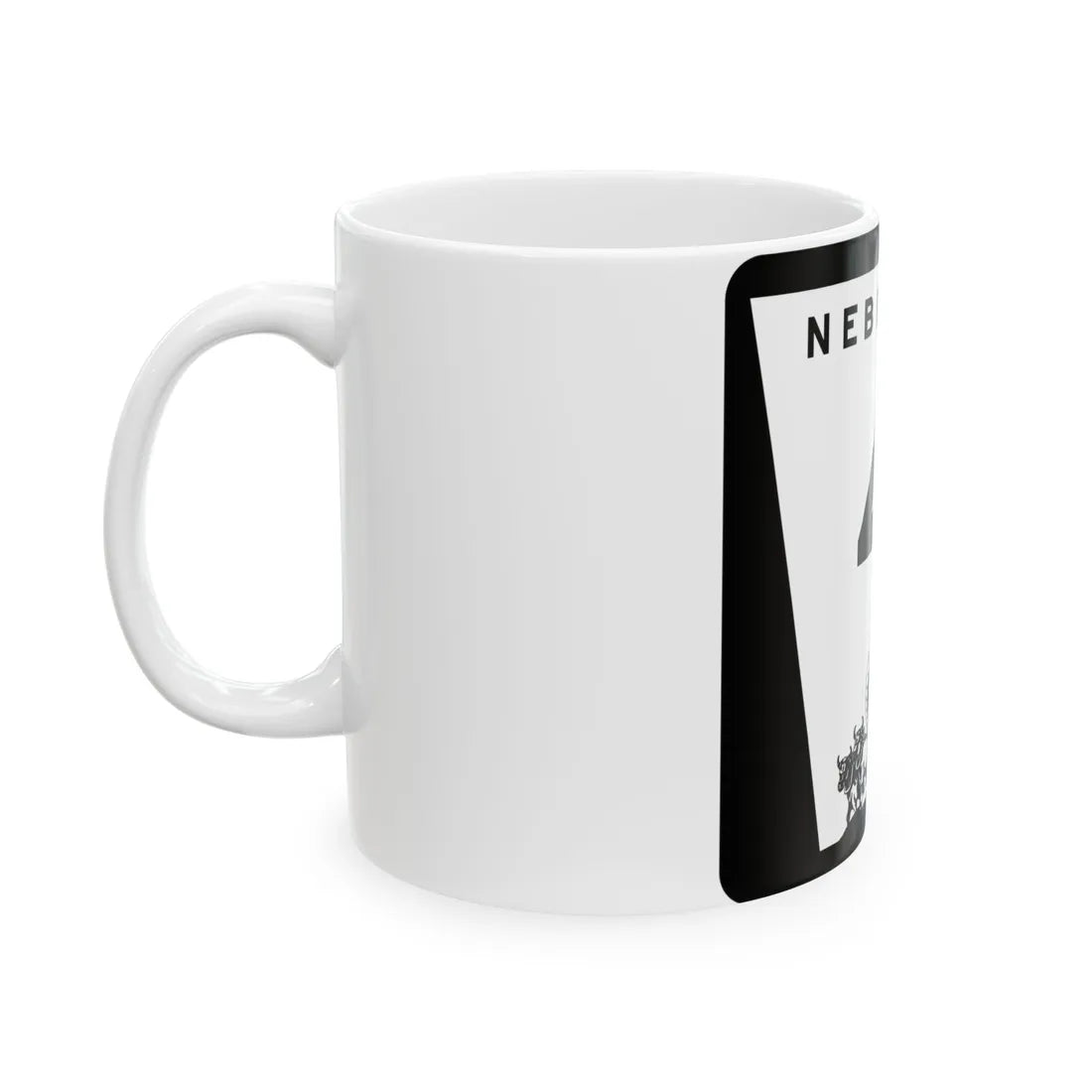 1975 Nebraska Route 4 state highway marker (Nebraska) (Road Sign) White Coffee Mug - Go Mug Yourself