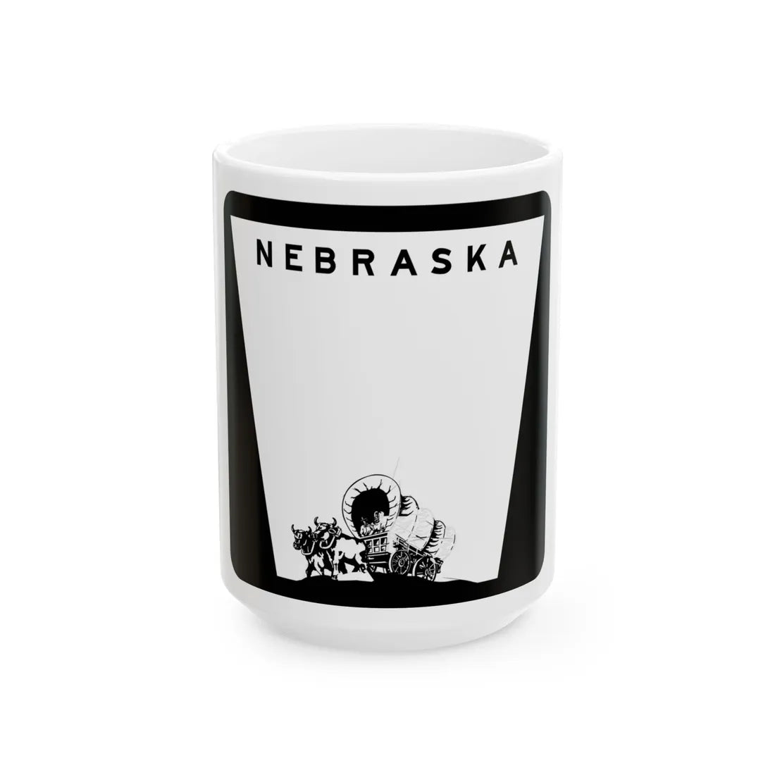 1975 Nebraska state highway marker (Nebraska) (Road Sign) White Coffee Mug 15oz - Go Mug Yourself