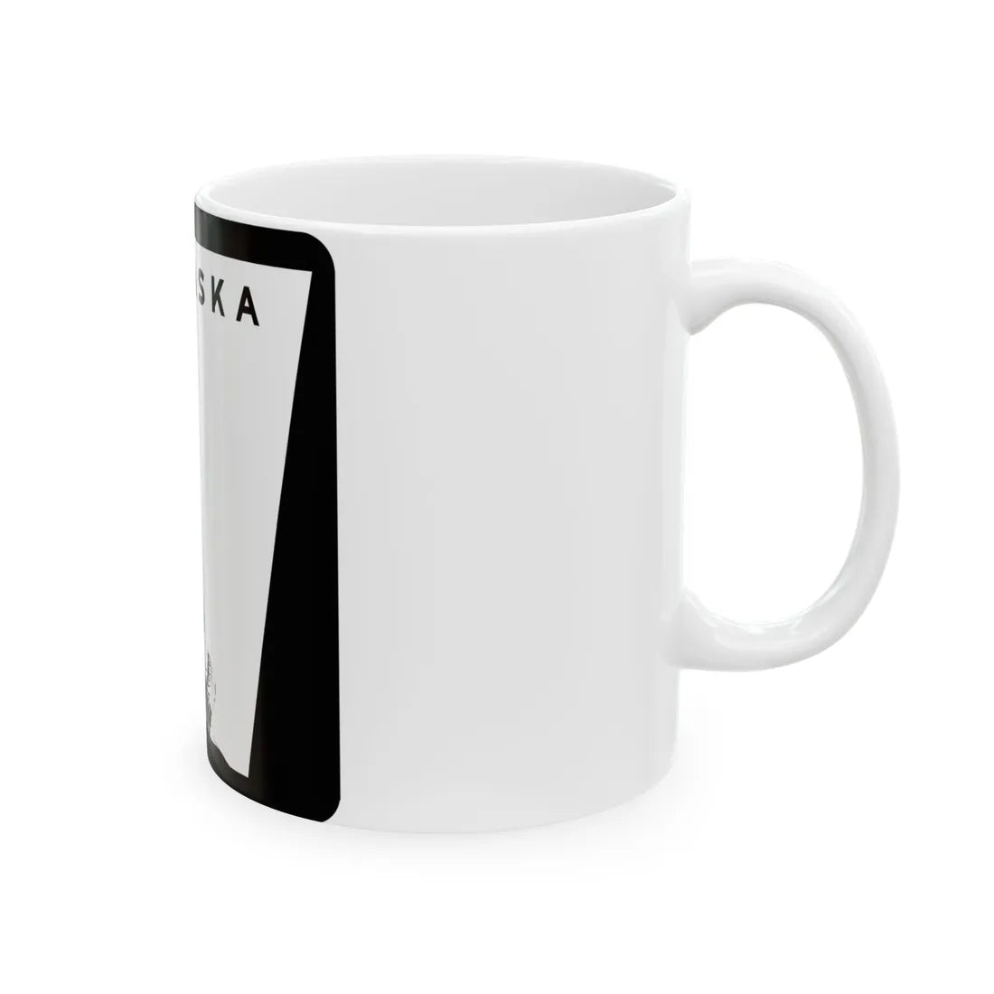 1975 Nebraska state highway marker (Nebraska) (Road Sign) White Coffee Mug - Go Mug Yourself
