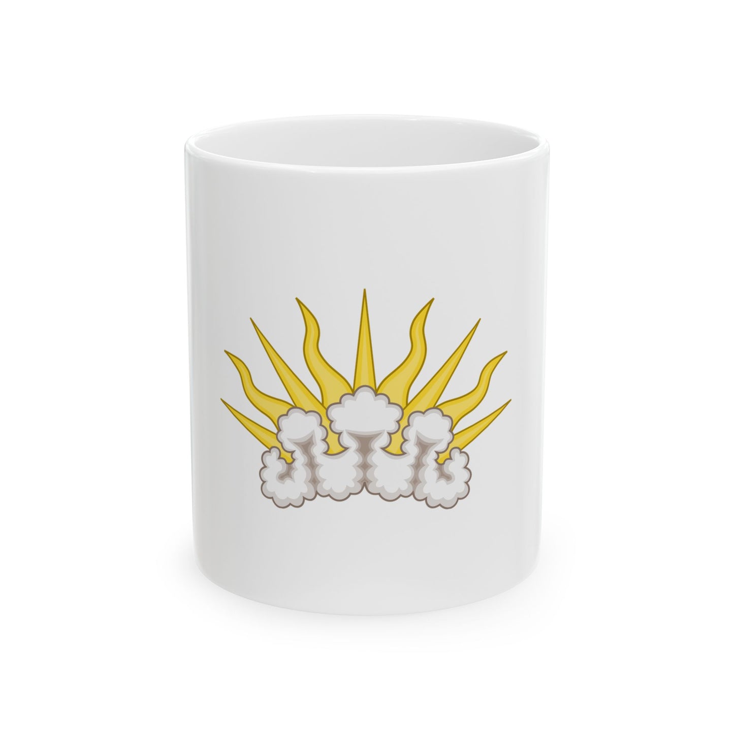 Sunburst Badge - White Coffee Mug